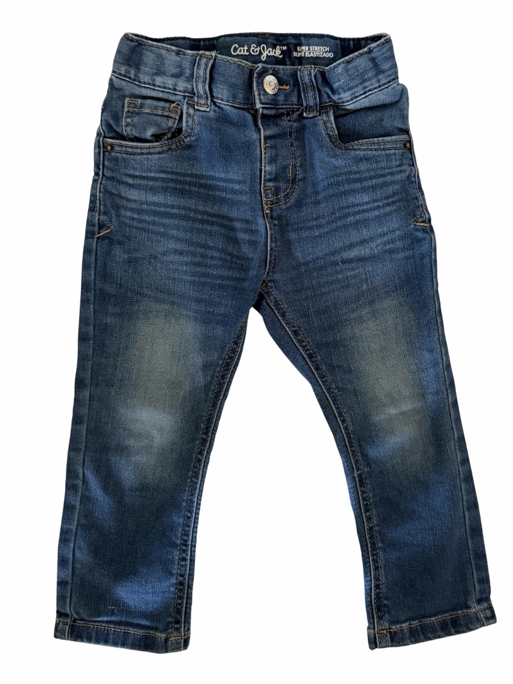 ~ Cat & Jack - Slim Super Stretch Jeans Medium Wash 2T